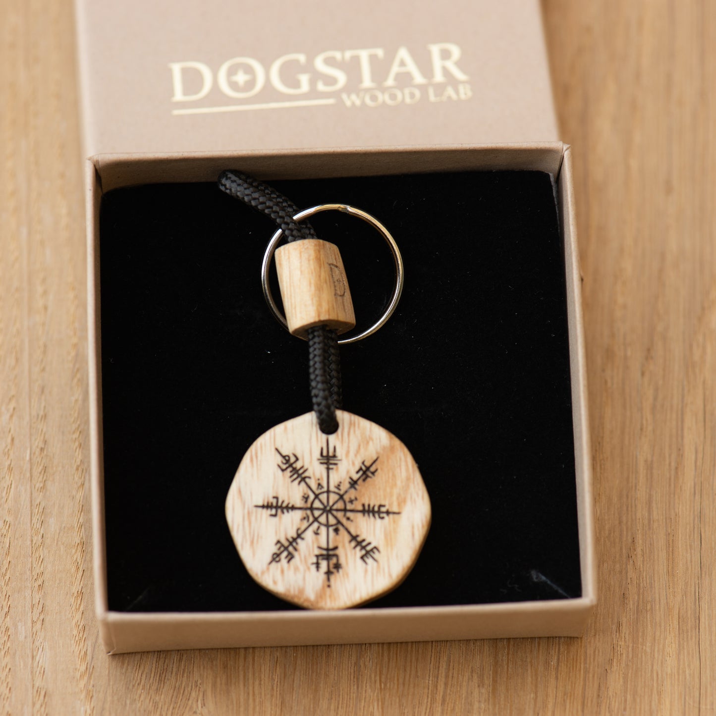 Vegvisir Keychain in Swamp Ash