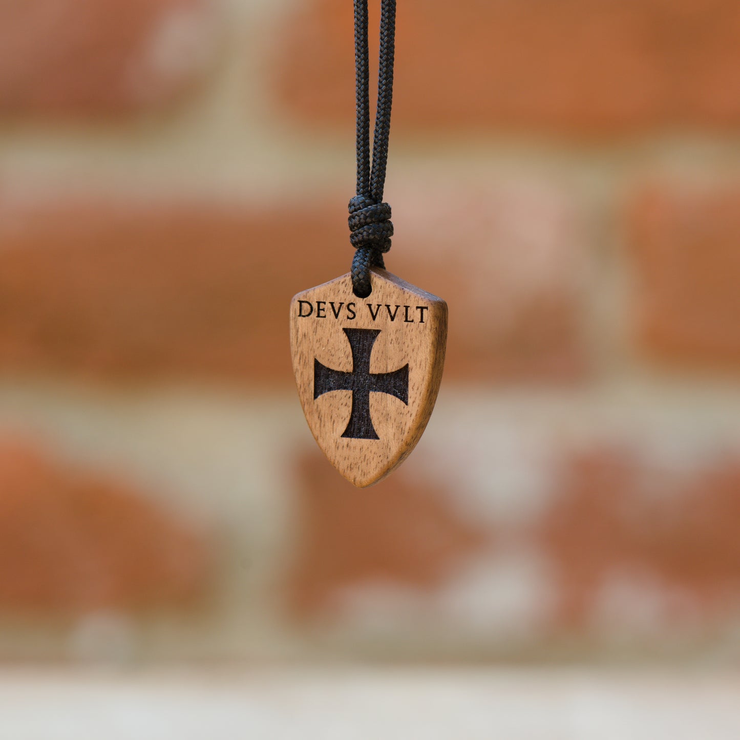 Ciondolo Scudo Templare - Deus Vult