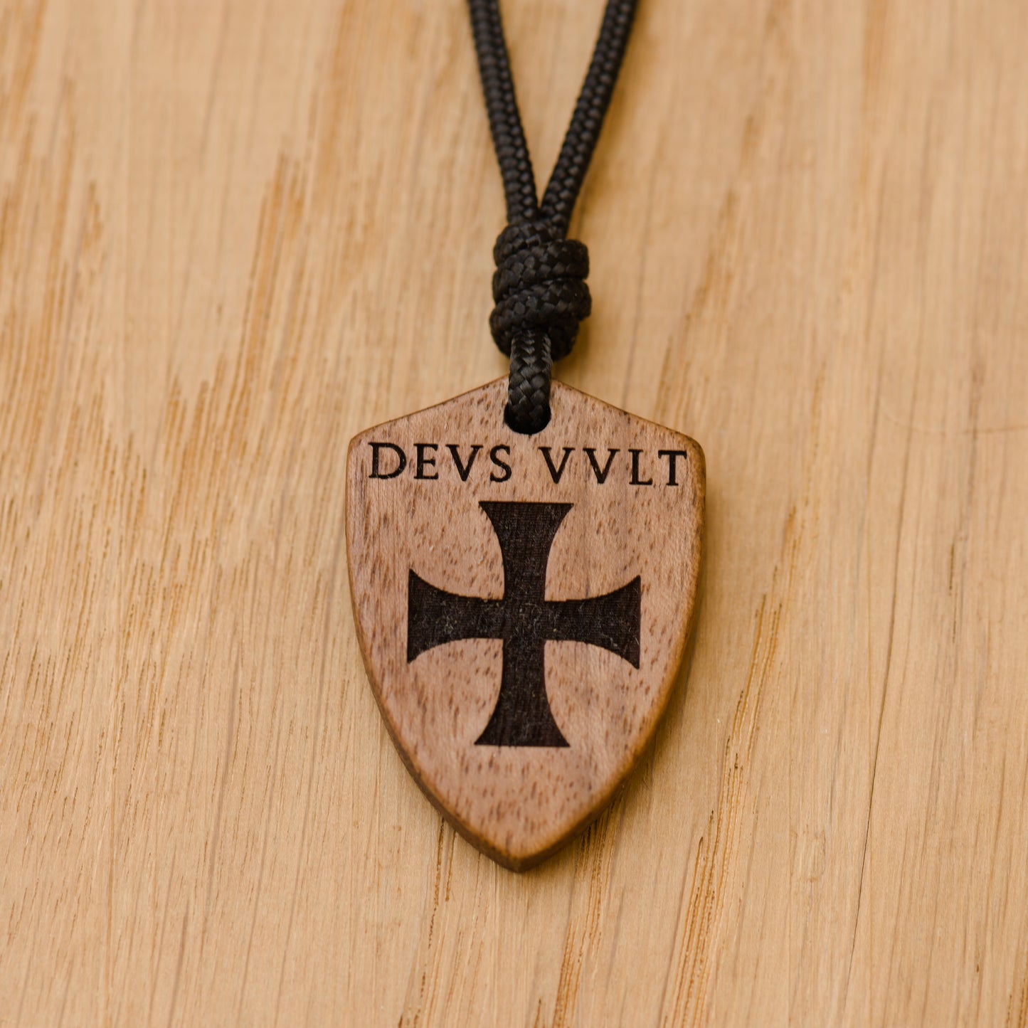 Ciondolo Scudo Templare - Deus Vult