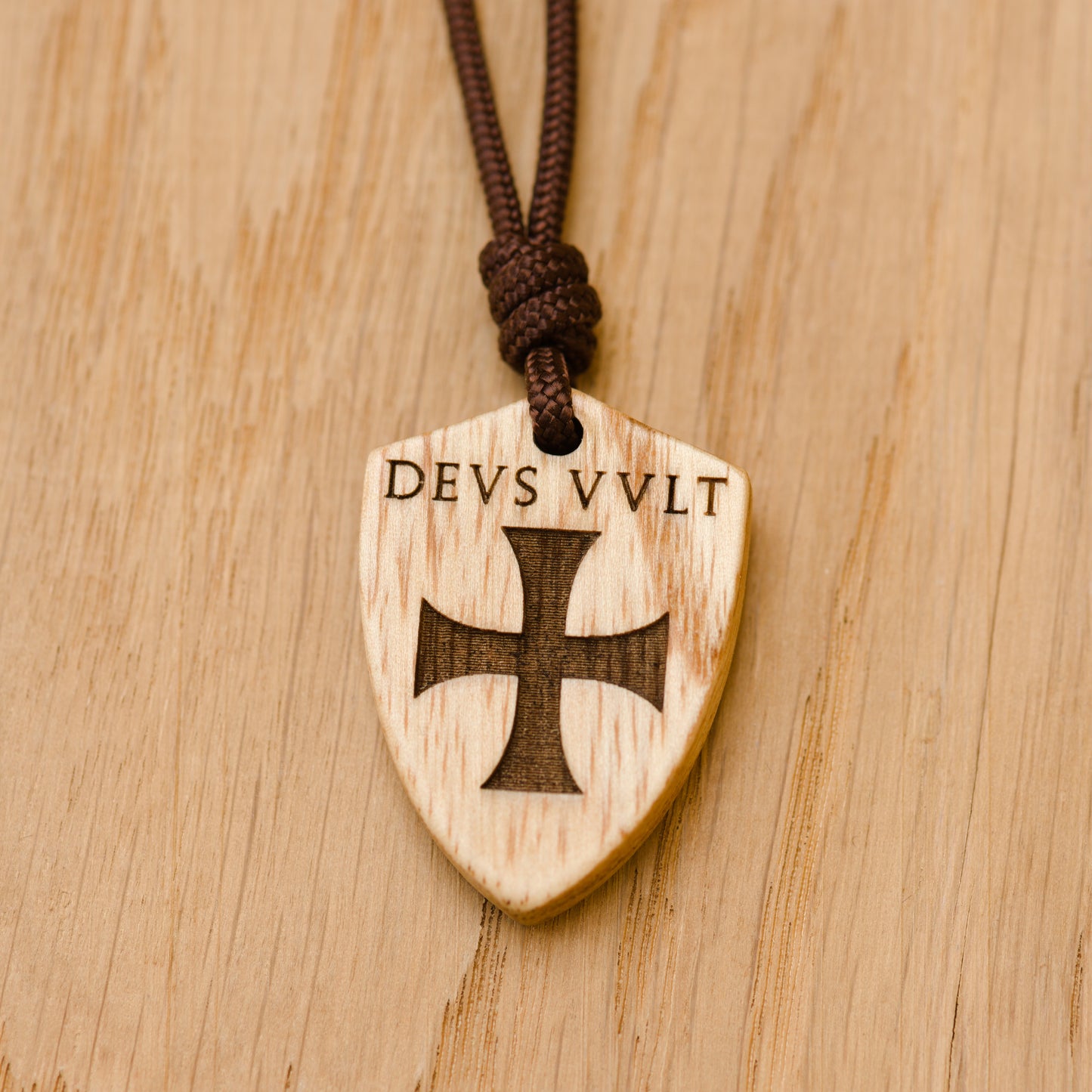 Ciondolo Scudo Templare - Deus Vult