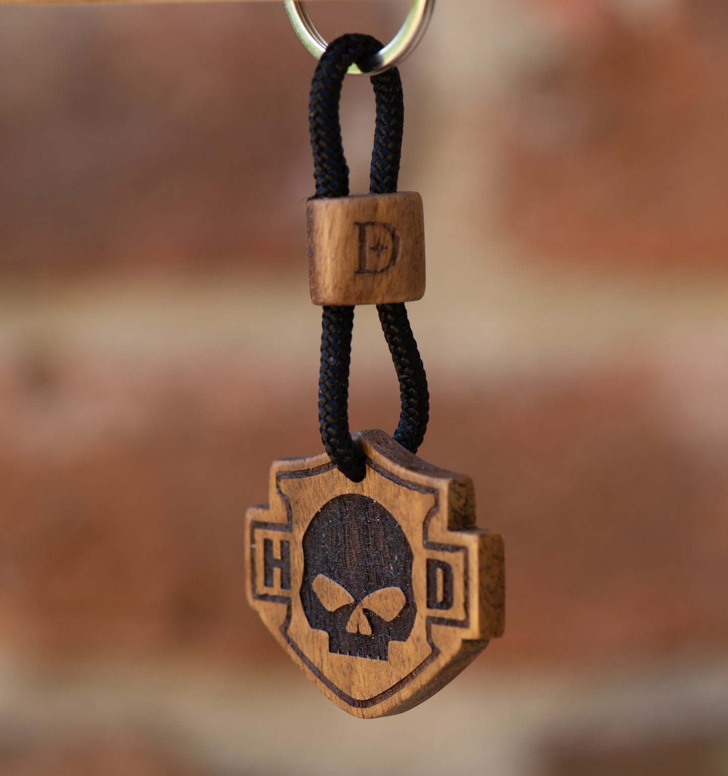 Portachiavi Biker Willy G Skull - Noce