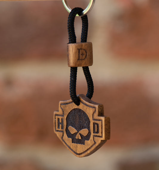 Portachiavi Biker Willy G Skull - Noce