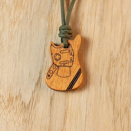 Kurt Cobain Tribute – Mustang Guitar Pendant (Okoumè)