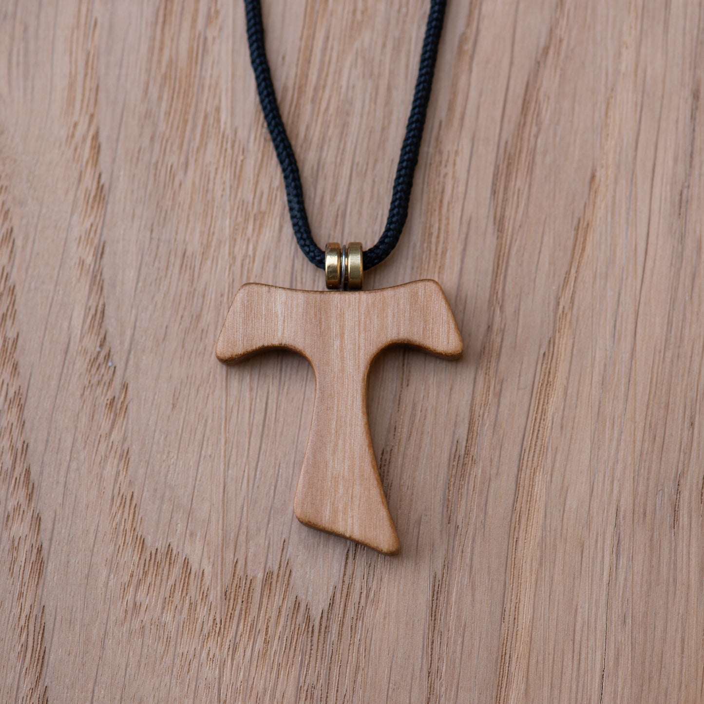Ciondolo Croce Tau - Legno di Ulivo