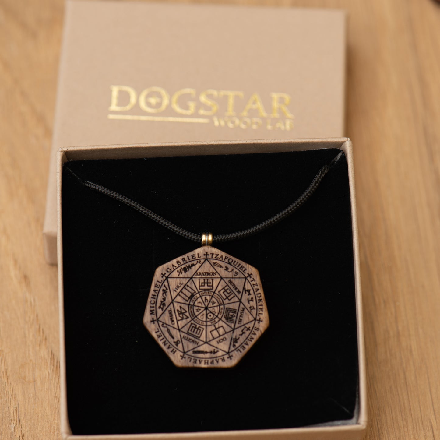 Seven Archangels Seal Pendant - Walnut Wood
