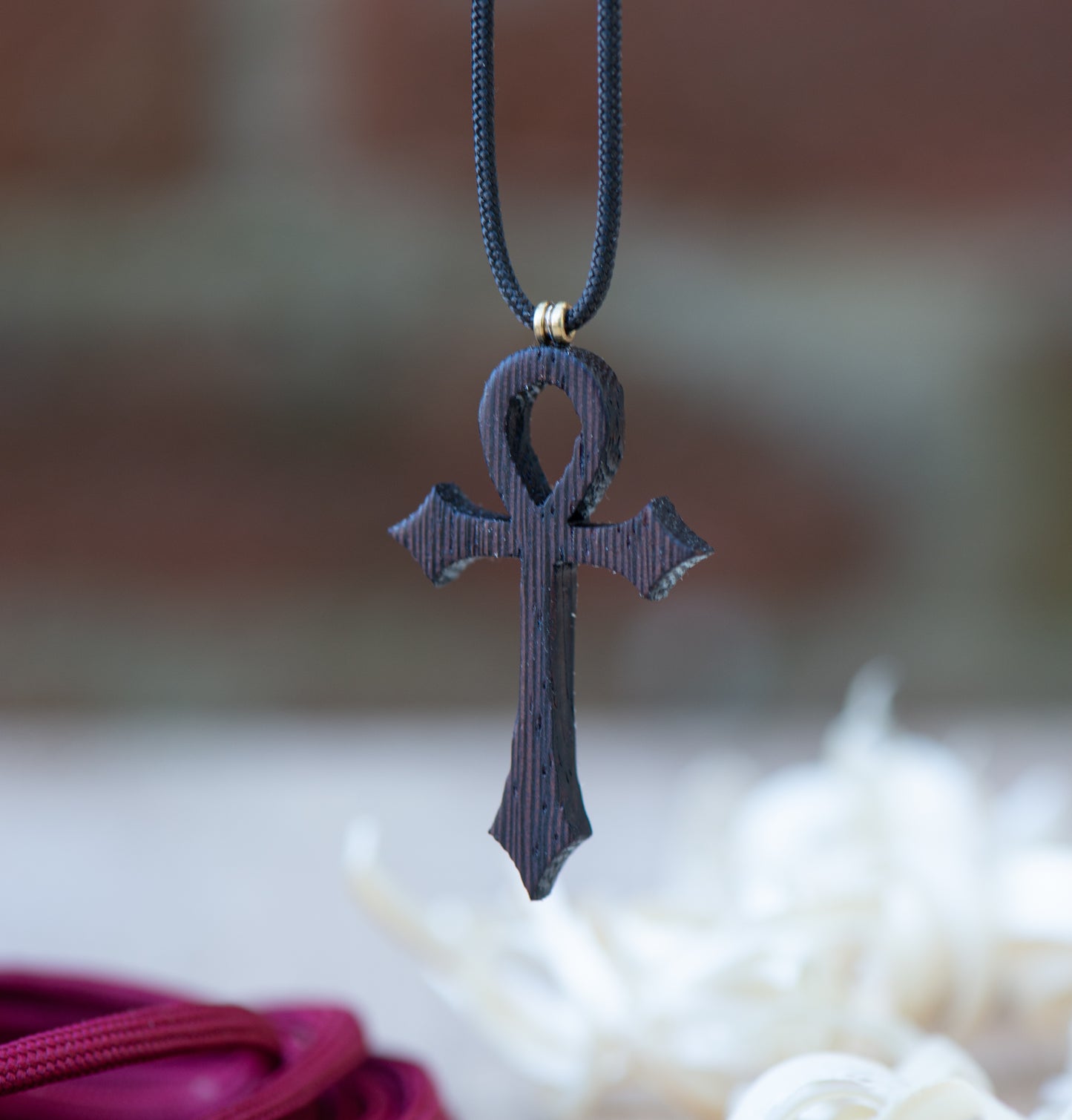 Ciondolo Ankh Gotica – Legno di Wengè