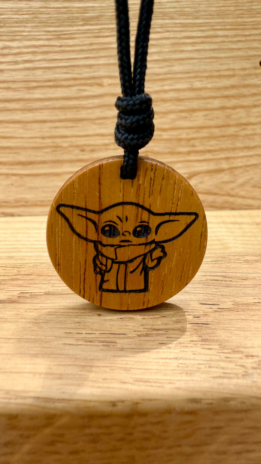 ciondolo in legno grogu the child