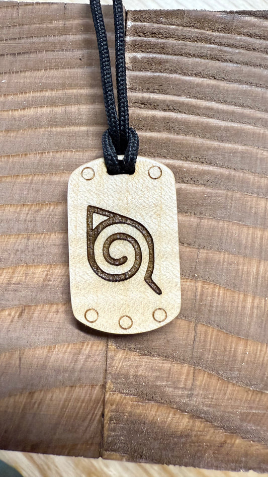 ciondolo in legno naruto