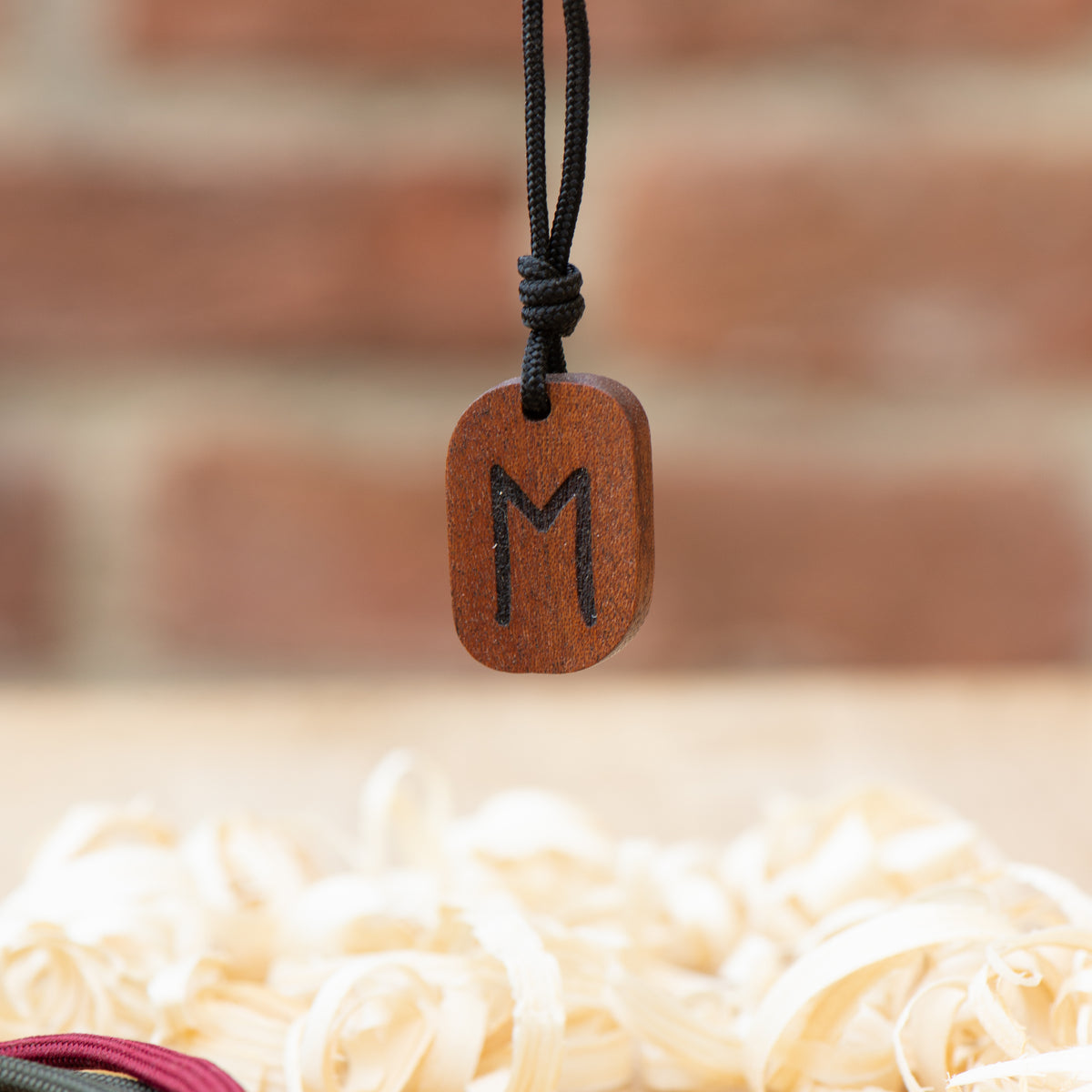 ehwaz rune wood runic amulet celtic pendant